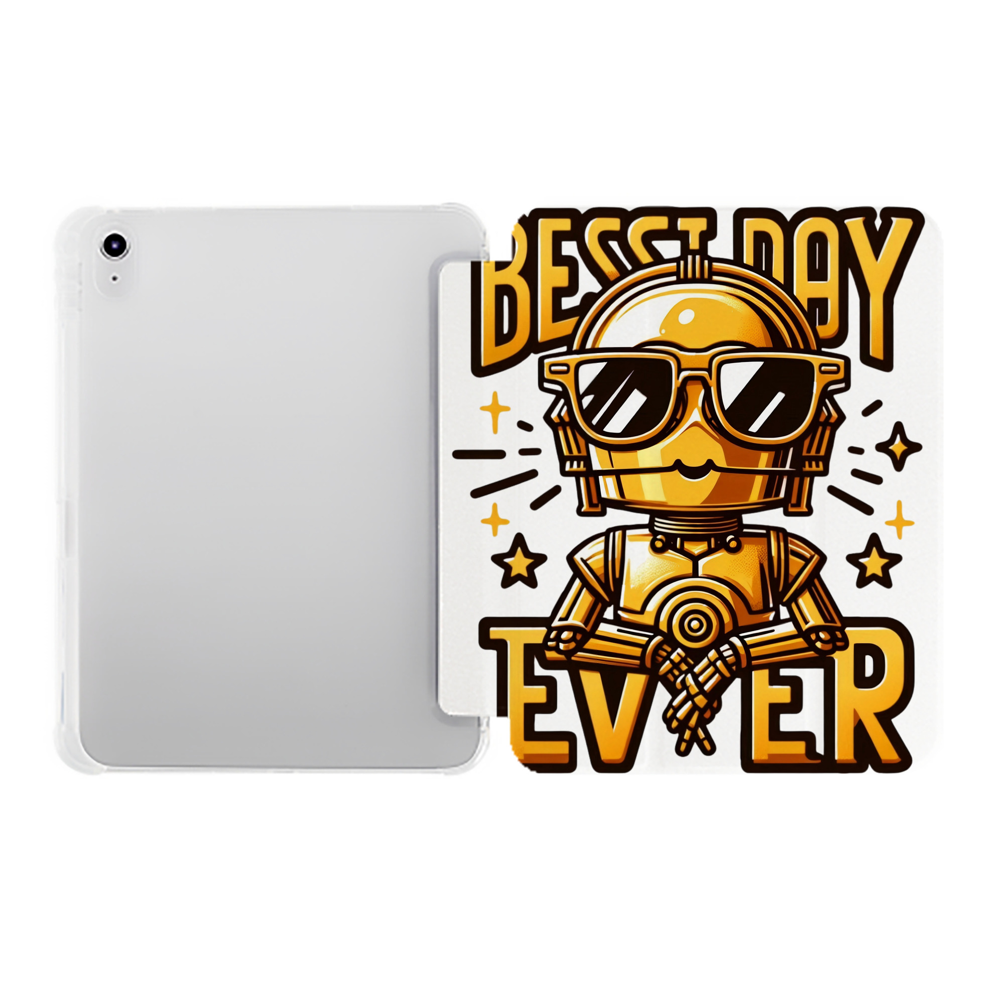 （画像用） スター・ウォーズ Star Wars IPad ケース ペン収納付き 三つ折りスタンド PUレザー×シリコン 対応機種9.5/10.5/10.9インチ